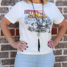 Hippies Welcome, 1969 Graphic Tee Woodstock. Black and White