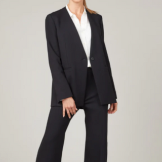 Perfect Collarless Blazer by Spanx in black