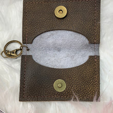 Keep It Gypsy Gold Distressed Cheetah Leather Cowhide Key Ring Card Holder