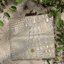 Keep It Gypsy Gold Distressed Crocodile Leather Wallet Clutch