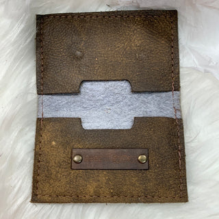 Keep It Gypsy Silver Hair On Cowhide Credit Card Holder