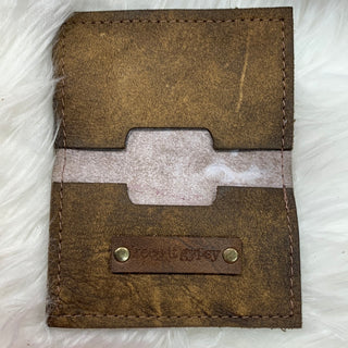 Keep It Gypsy Silver Leopard Hair On Cowhide Credit Card Holder