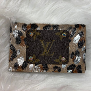 Keep It Gypsy Silver Leopard Hair On Cowhide Credit Card Holder