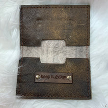 Keep It Gypsy Silver Hand Tooled Embossed Leather Cowhide Credit Card Holder