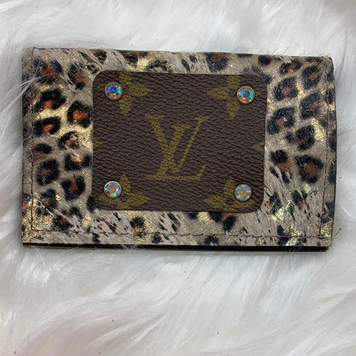 Keep It Gypsy Gold Cheetah Hair On Cowhide Credit Card Holder